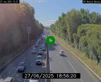 Webcam sur le périphérique de Nantes (N844) entre la Porte de Saint-Luce et la Porte d'Anjou, à l'est de la ville
