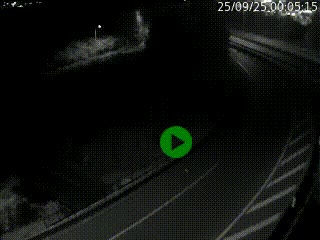Caméra autoroute à la jonction entre l'A7 et la D301 (Boulevard urbain Sud de Lyon) à Feyzin, au sud de Lyon. Vue orientée vers Mions