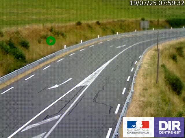 Webcam sur le col Pin Bouchain, vue orientée vers Roanne, en provenance de Lyon sur la nationale 7 (N7)