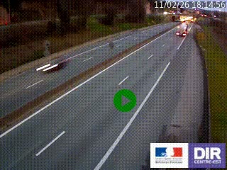 Caméra autoroutière sur l'A47 à hauteur de Givors, a proximité de Lyon. La webcam est orientée vers Lyon