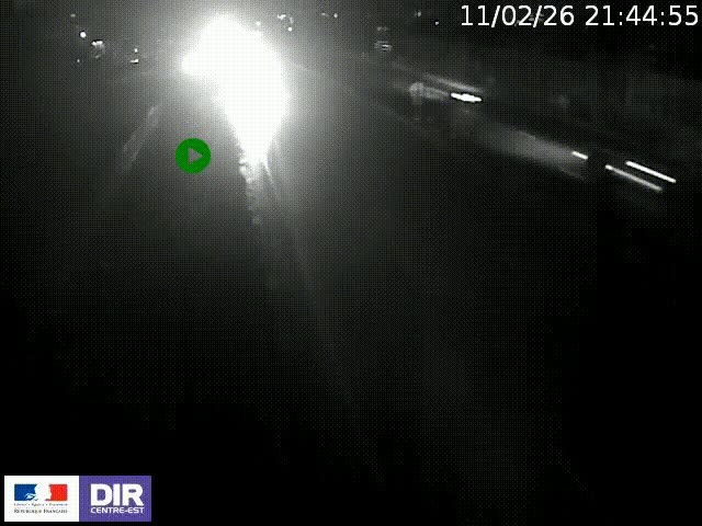 Webcam à Bron sur l'A43 à la jonction avec le boulevard périphérique de Lyon (D383). Vue orientée vers Lyon