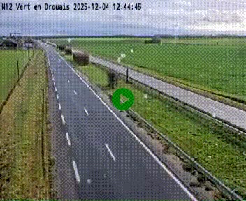Webcam à hauteur de Vert-en-Drouais sur la N12, en périphérie de Dreux. Vue orientée vers Alençon