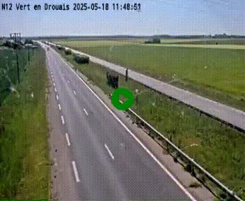 Webcam à hauteur de Vert-en-Drouais sur la N12, en périphérie de Dreux. Vue orientée vers Alençon