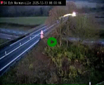 Webcam à hauteur du Leclerc Normanville sur la N154. Vue orientée vers Rouen