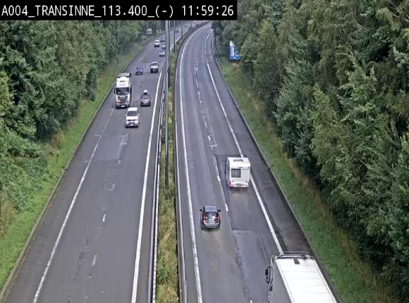 Caméra trafic E411 (A4) - Transinne direction Namur - BK 113.425