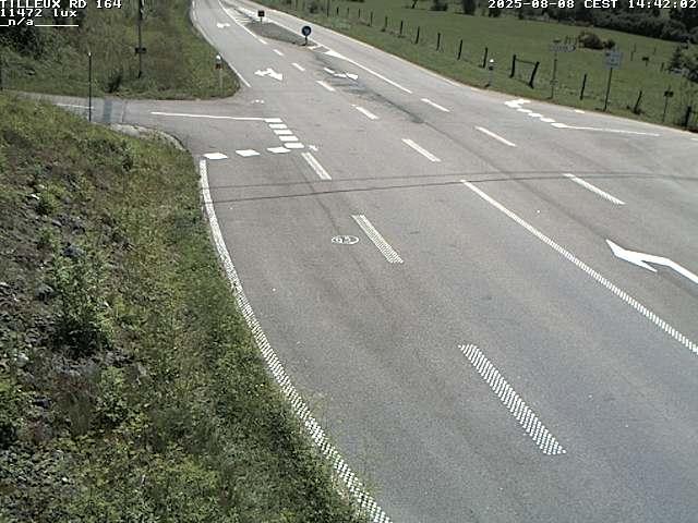 Webcam sur la RD164 à Tilleux. Vue orientée vers Neufchâteau