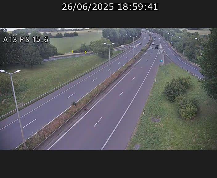 Traffic live webcam Luxembourg Kayl - A13 direction Dudelange - BK 15.6
