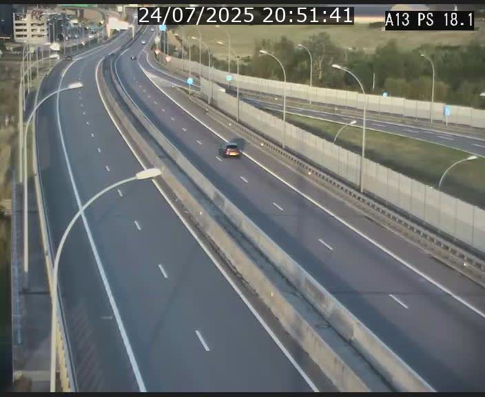 Traffic live webcam Luxembourg Dudelange - A13 direction Croix de Bettembourg - BK 18.1