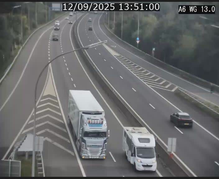 Traffic live webcam Luxembourg Mamer - A6 - BK 13 - direction Luxembourg/France/Allemagne