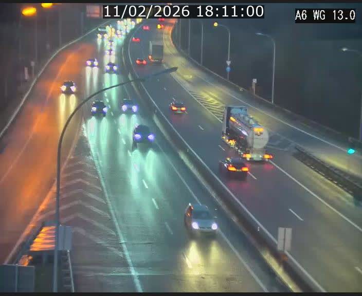 Traffic live webcam Luxembourg Mamer - A6 - BK 13 - direction Luxembourg/France/Allemagne