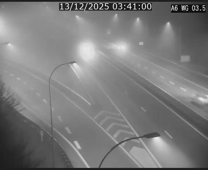 Traffic live webcam Luxembourg - Croix de Cessange - A6 - BK 3.5 - direction France/Allemagne