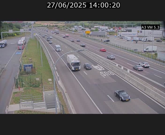 Traffic live webcam Luxembourg Aire de Berchem - A3 - BK 5 - direction France