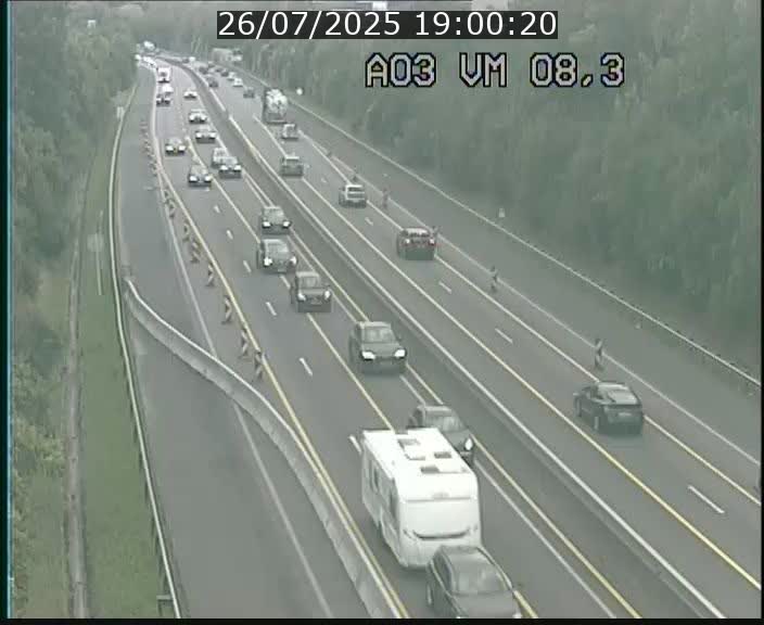 Traffic live webcam Luxembourg Bettembourg - A3 - BK 8.3 - direction France