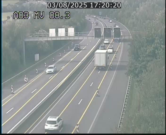 Webcam Autoroute après la Croix de Bettembourg en direction de Luxembourg sur l'A3