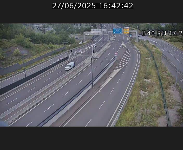 Webcam sur le contournement d'Esch Belval à hauteur de la sortie Université de Luxembourg. Vue orientée vers Luxembourg