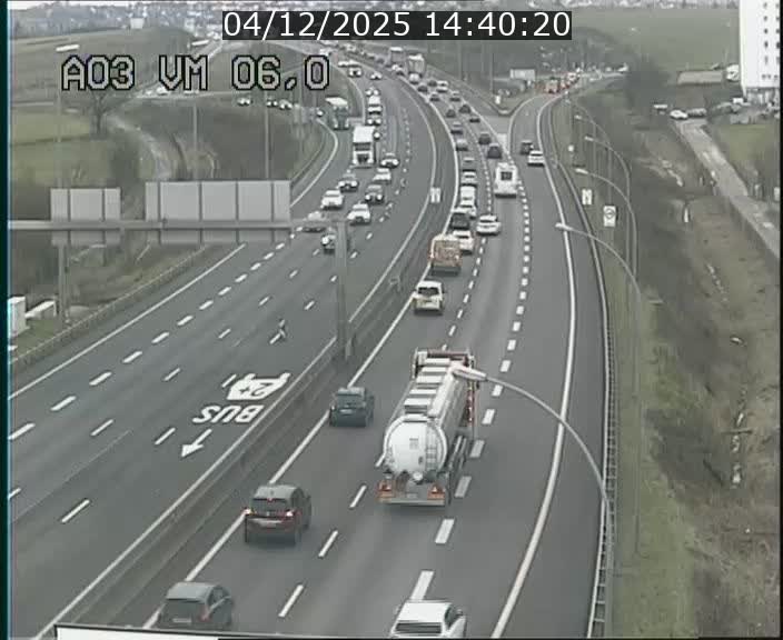 Traffic live webcam Luxembourg Aire de Berchem - A3 - BK 6 - direction France