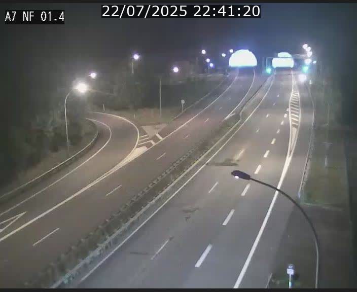 Caméra autoroute Luxembourg A7 - Echangeur Waldhaff - direction Tunnel Stafelter