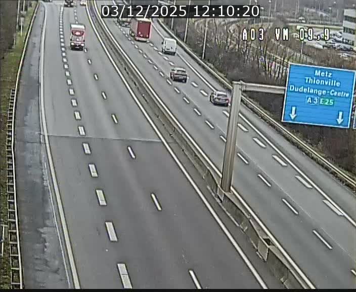 Webcam Autoroute à la Croix de Bettembourg - A3 - BK 9.9 - direction France