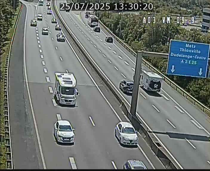Webcam Autoroute à la Croix de Bettembourg - A3 - BK 9.9 - direction France
