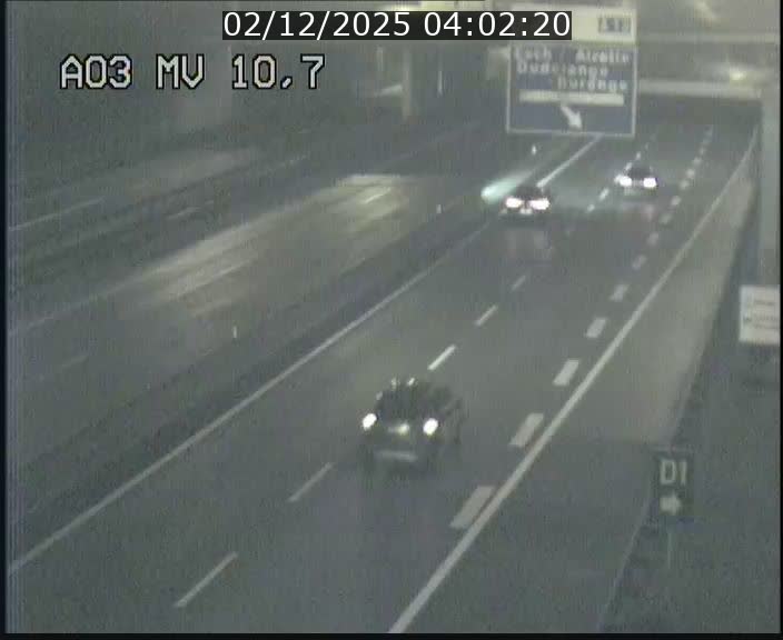 Traffic live webcam Luxembourg Croix de Bettembourg - A3 - BK 10.7 - direction France