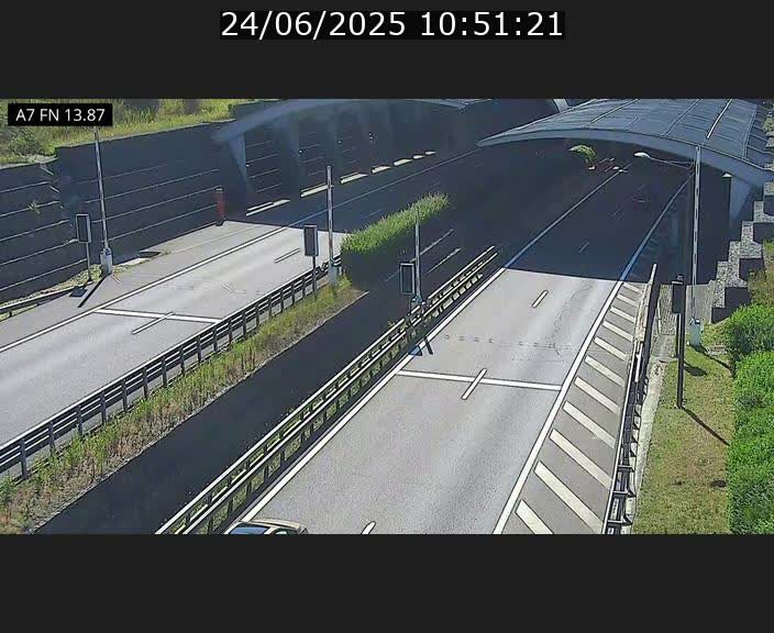 Caméra trafic Luxembourg - A7, Tunnel Gousselerbierg, entrée nord, direction Lorentzweiler