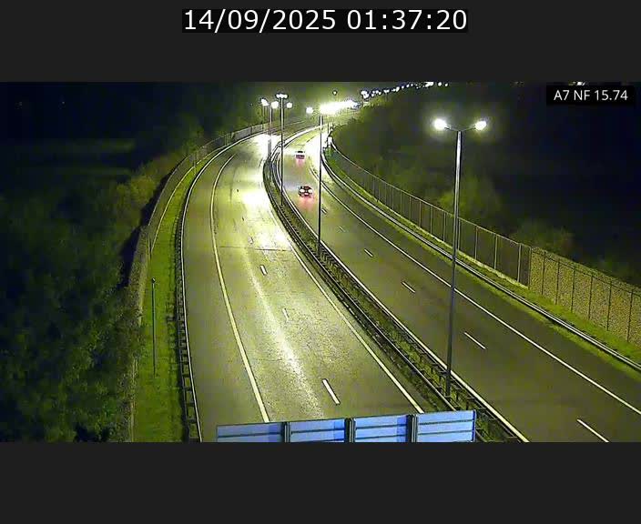 Caméra trafic Luxembourg - A7, Tunnel Mersch, entrée nord, direction Lorentzweiler
