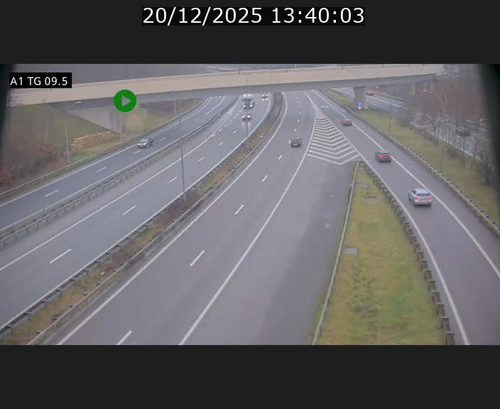 Traffic live webcam Luxembourg Jonction Grünewald - A1 direction Luxembourg-ville - BK 9.5