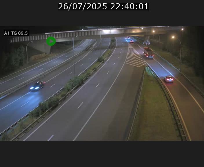 Traffic live webcam Luxembourg Jonction Grünewald - A1 direction Luxembourg-ville - BK 9.5