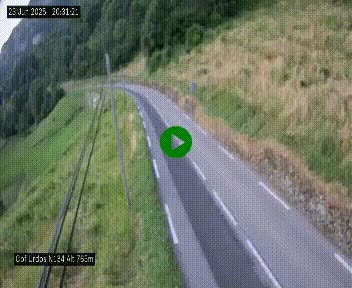 Webcam dans les Pyrénées Atlantique au niveau du col d'Urdos et du fort du Pourtalet sur la N134, en direction du Col et du tunnel du Somport, à 765 mètres d'altitude