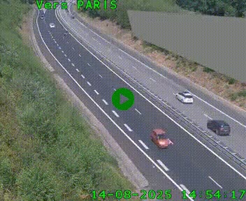 Caméra routière sur l'autoroute A20 à Saint-Pardoux-l'Ortigier, à la jonction avec l'A89. Vue orientée vers Paris
