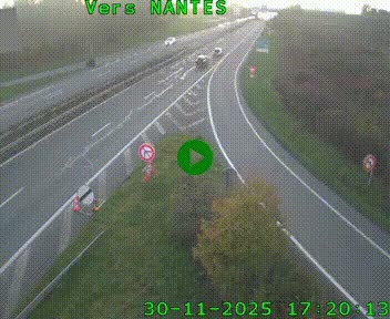 Webcam N147 au nord de Poitiers et à la jonction avec la A10