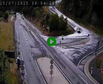 Webcam routière sur la N122 au niveau du Tunnel du Lioran. Vue de l'entrée côté Aurillac.