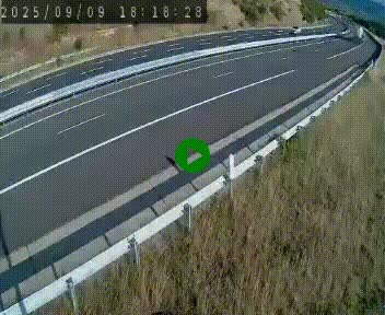 Caméra autoroutière France - A75, Engayresque, entre Millau et Séverac-le-Chateau, en direction de Montpellier
