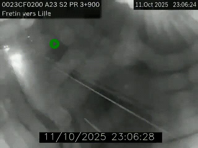 Webcam autoroute A23 à hauteur de Fretin. Vue orientée vers Lille