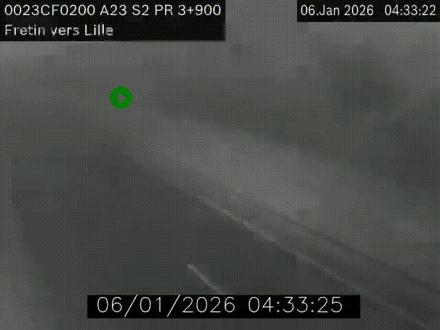 Webcam autoroute A23 à hauteur de Fretin. Vue orientée vers Lille