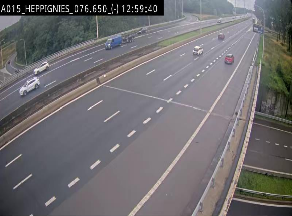 Webcam autoroute Belgique - Heppignies - E42 direction Namur - BK 76.4