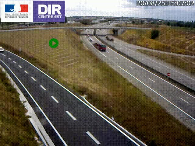 Webcam sur le contournement de Valence, sur la Nationale 7, caméra orientée vers Lyon