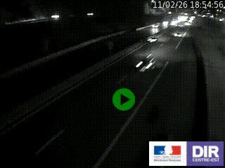 Caméra autoroutière sur l'A47 à hauteur de Givors, a proximité de Lyon. La webcam est orientée vers Lyon