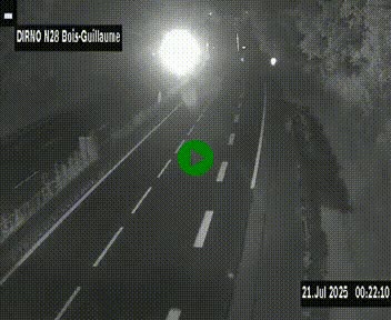 Webcam routière à hauteur de Bois-Guillaume en périphérie de Rouen. Vue orientée vers Rouen