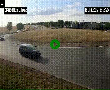 Webcam en périphérie de Chartres sur la N123, à hauteur de Luisant. Vue orientée vers Chartres