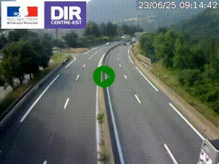 Caméra sur la Nationale 90 (N90) à La Léchère, en direction et à proximité d'Albertville