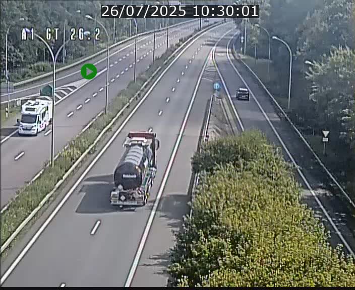 Traffic live webcam Luxembourg Grevenmacher - A1 direction Allemagne - BK 26.2