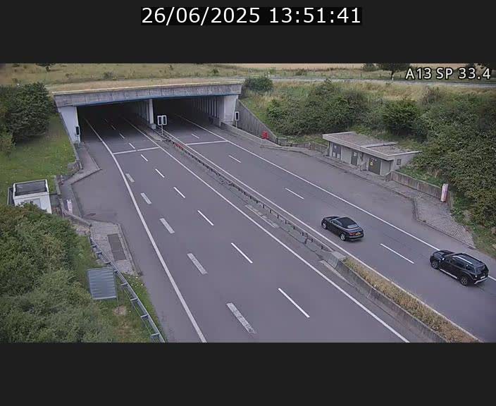 Webcam trafic sur A13 à hauteur d'Altwies en direction de Mondorf-les-bains et en provenance de l'Allemagne