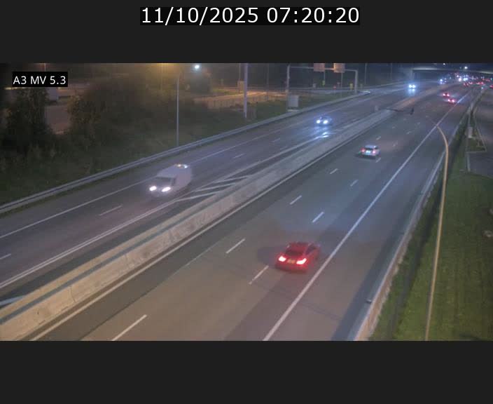 Webcam à l'Aire de Berchem au Luxembourg sur l'A3. Vue orientée vers la France