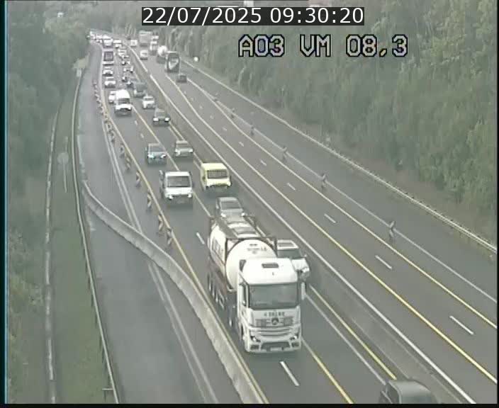 Traffic live webcam Luxembourg Bettembourg - A3 - BK 8.3 - direction France