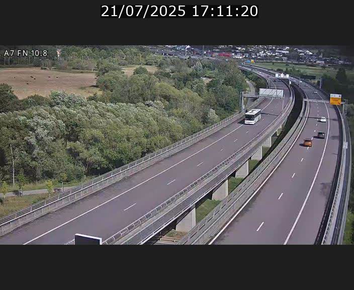 Caméra trafic Luxembourg - A7, Tunnel Gousselerbierg, sortie sud, direction rond-point Lorentzweiler (BK 10.8)