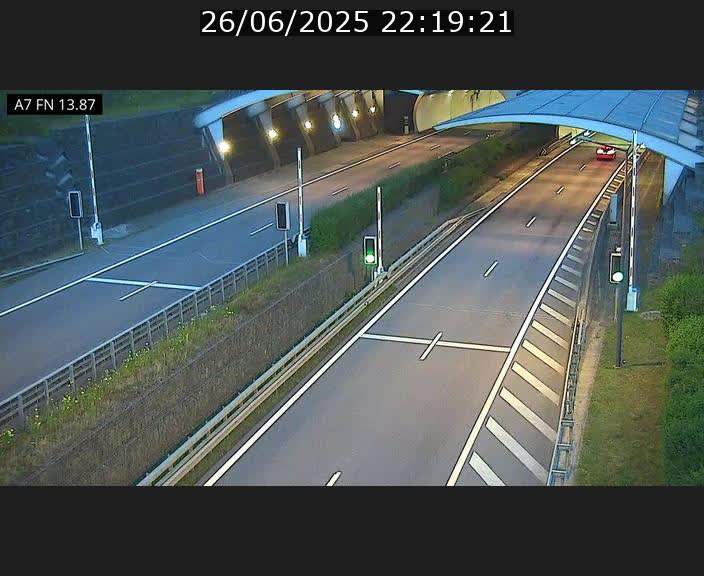 Caméra trafic Luxembourg - A7, Tunnel Gousselerbierg, entrée nord, direction Lorentzweiler
