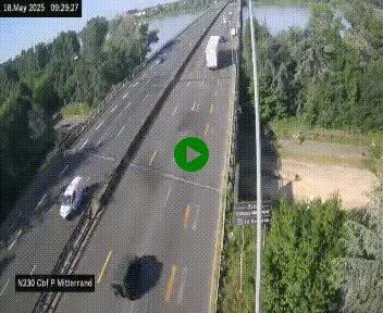 Webcam sur le périphérique de Bordeaux à l'est de la ville. Caméra située sur le Pont Mitterand sur la N230