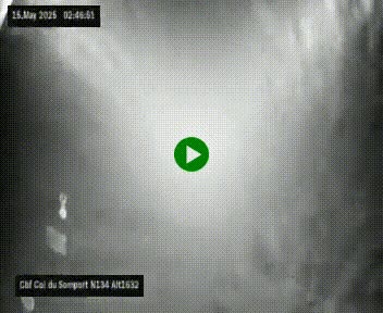 Webcam au col du Somport, côté français, sur la N134, dans les Pyrénées, en direction de l'Espagne, à 1632 mètres d'altitude