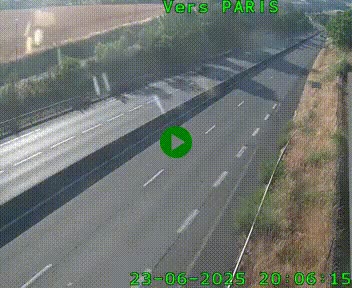Caméra routière sur l'autoroute A20 à Saint-Hilaire-Bonneval, au sud de Limoges. Vue orientée vers Paris